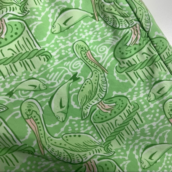 VINEYARD Vines Size 28 Mens Breaker Pelican Pattern Preppy Shorts Green And Pink - Picture 3 of 6